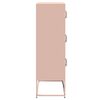 vidaXL Highboard rosa 68x39x123 cm stål