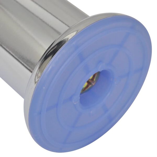 vidaXL Soffben 8 st rund krom 60 mm