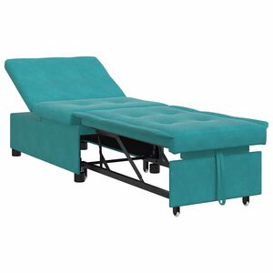 vidaXL Soffs&auml;ng Turkos 194 x 67 x 82 cm Sammet