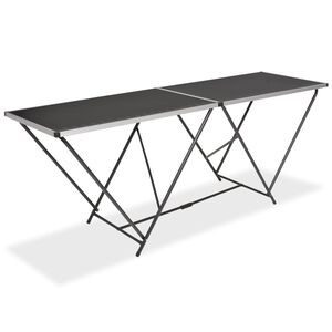 vidaXL Hopf&auml;llbart tapetbord MDF och aluminium 200x60x78 cm