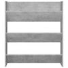 vidaXL Väggmonterat skoställ betonggrå 80x18x90 cm konstruerat trä