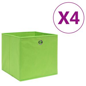 vidaXL F&ouml;rvaringsl&aring;dor 4 st non-woven tyg 28x28x28 cm gr&ouml;n
