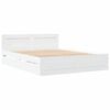 vidaXL S&auml;ngram med huvudgavel 2 pcs Vit 150 x 200 cm Konstruerat tr&auml;