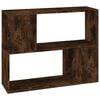 vidaXL Bokhylla/rumsavdelare r&ouml;kf&auml;rgad ek 80x24x63 cm