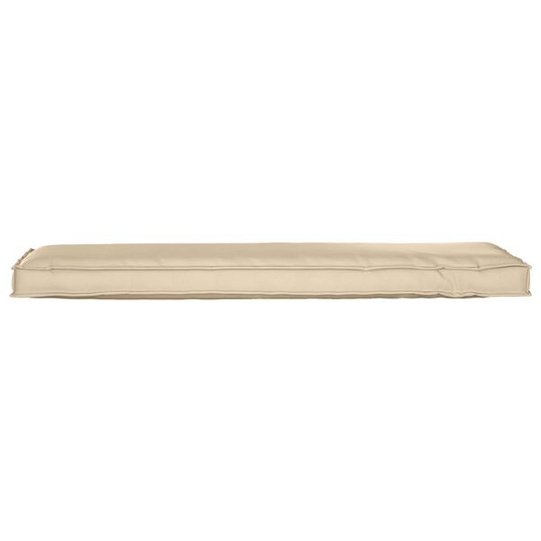 vidaXL Palldyna f&ouml;r b&auml;nk Beige 140 x 40 x 8 cm Oxford tyg