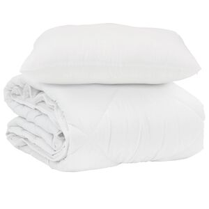vidaXL Sommar Duvet med kudde 2 pcs Vit Mikrofiber