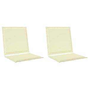 vidaXL Sitt- och Ryggkuddar 2 pcs Gr&auml;ddvit 47 x 45 x 2 cm Polyester