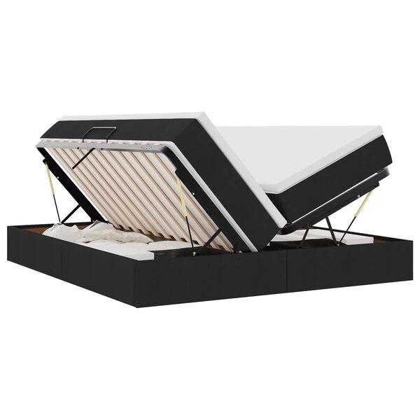 vidaXL F&ouml;rvaringss&auml;ng med madrass Svart 180 x 200 cm Polyester