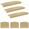 vidaXL Trappmattor 15 st 56 x 17 x 3 cm Beige Polyester halvrund