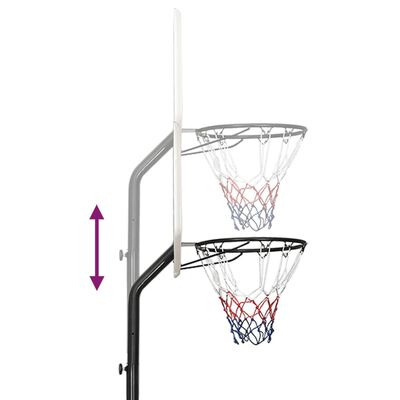 vidaXL Basketkorg med stativ vit 282-352 cm polyeten