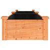 vidaXL Odlingslåda med foder brun 240x45x25 cm massivt granträ