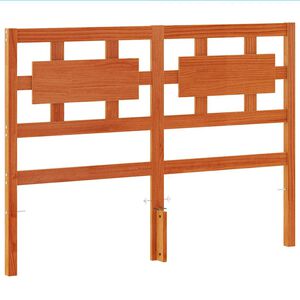 vidaXL Huvudgavel vaxbrun 135 cm massiv furu