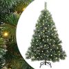 vidaXL Konstgjord julgran med 150 LED-lampor Gr&ouml;n 120 cm PE och PVC