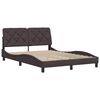 vidaXL Bed Frame without Mattress Dark Brown 120x200 cm Fabric