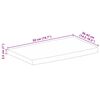 vidaXL Bordsskiva 50x40x2,5 cm levande kant massivt mangotr&auml;