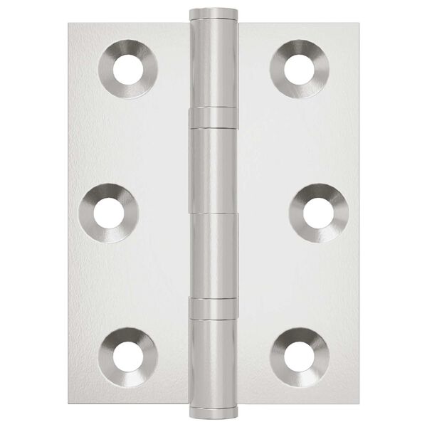 vidaXL G&aring;ngj&auml;rn 2 pcs Silver 50 x 38 x 1,3 mm St&aring;l