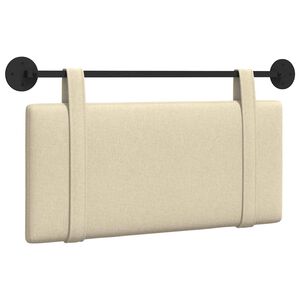 vidaXL H&auml;ngande Huvudgavel V&auml;ggmonterad Kr&auml;m 90 x 55 x 5 cm tyg