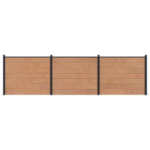 vidaXL St&auml;ngselpanel 3 pcs WPC och aluminium Brun