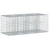vidaXL Gabion upph&ouml;jd s&auml;ng 140 x 60 x 55 cm Galvaniserat st&aring;l Silver
