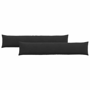vidaXL Sofakuddar 2 pcs Svart 200 x 40 cm Kordread tyg