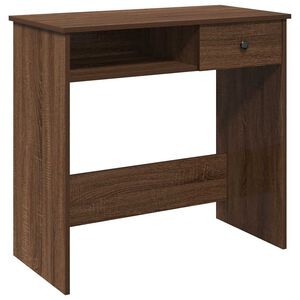 vidaXL Skrivbord brun ek 80x40x75 cm konstruerat tr&auml;