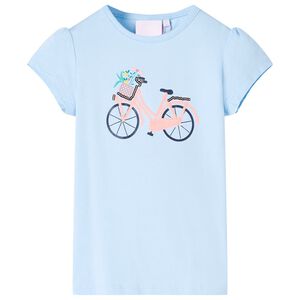 vidaXL T-shirt f&ouml;r barn ljusbl&aring; 116