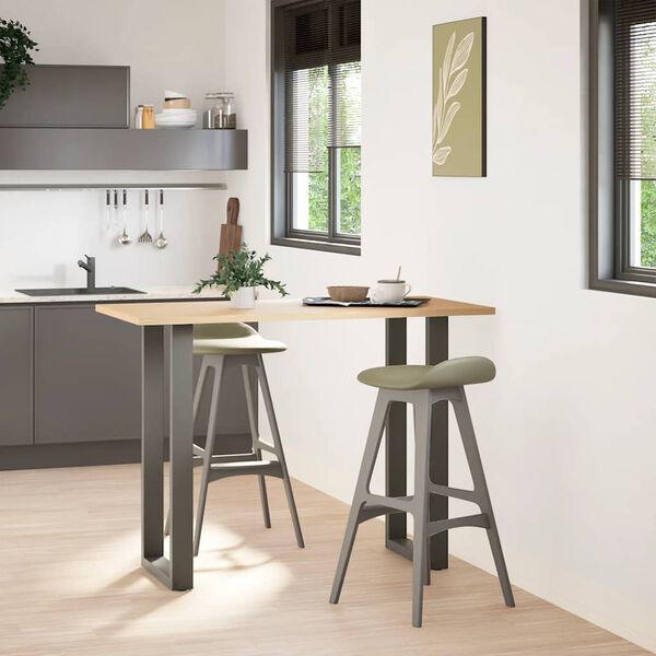 vidaXL Barbordsben U-formade 2 st antracit 50x(100-101) cm st&aring;l