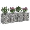 vidaXL Gabion upph&ouml;jd s&auml;ng Silver 200 x 50 x 60 cm Galvaniserat St&aring;l