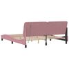 vidaXL Bed Frame with LED without Mattress Pink 180x200 cm Velvet