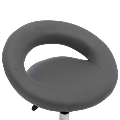 vidaXL Snurrbar stol grå konstläder