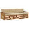 vidaXL Utomhussoffset 3 st Naturlig och Beige