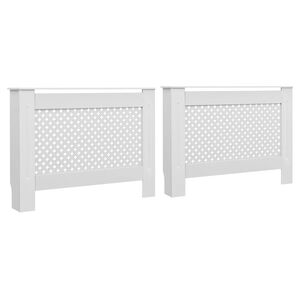 vidaXL Elementskydd 2 st vit 112x19x81,5 cm MDF