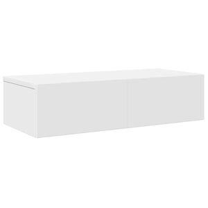 vidaXL V&auml;gghylla med l&aring;dor vit 60x26,5x15 cm konstruerat tr&auml;