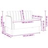 vidaXL Loveseat soffa rosa 109 cm sammet