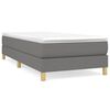 vidaXL Boxspring-s&auml;ngram m&ouml;rkgr&aring; 80x200 cm tyg