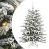 vidaXL Plast Hingad Julgran med LED -remsljus Vit 120 cm PE och PVC