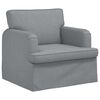 vidaXL Soffa 2 pcs Ljusgr&aring; 144 x 80 x 85 cm tyg