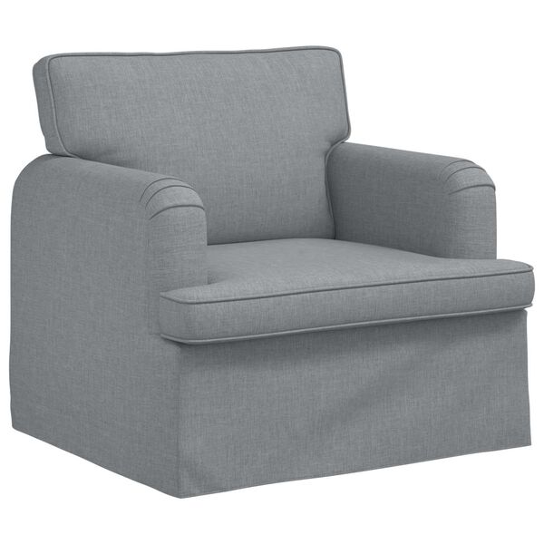 vidaXL Soffa 2 pcs Ljusgr&aring; 144 x 80 x 85 cm tyg