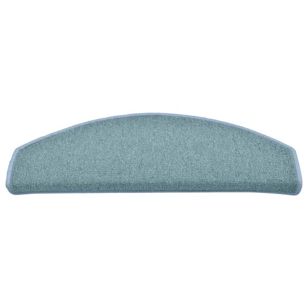 vidaXL Trappmattor 15 st 65x24x4 cm havsbl&aring; halvrunda stora