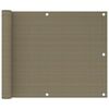 vidaXL Balkongsk&auml;rm taupe 75x300 cm HDPE
