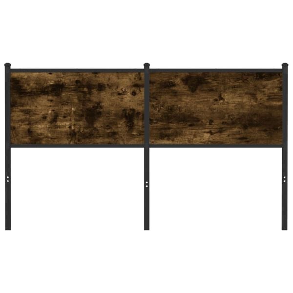 vidaXL S&auml;nggavel r&ouml;kf&auml;rgad ek 150 cm konstruerat tr&auml; och st&aring;l