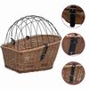 vidaXL Cykelkorg f&ouml;r paketh&aring;llaren med dyna 55x31x36 cm naturlig pil