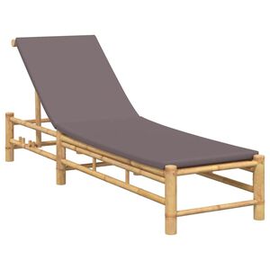 vidaXL Sols&auml;ng med dynor 55x199x30 cm bambu