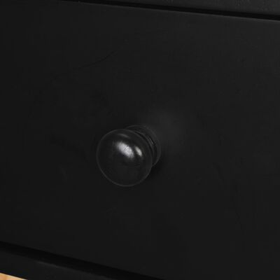 vidaXL Sängbord 2 st massiv furu 40x30x61 cm svart