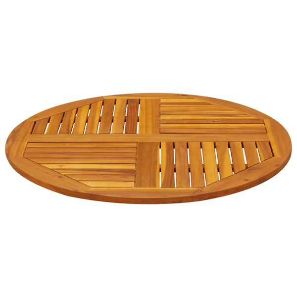 vidaXL Bordsskiva Ø90x2,2 cm rund massivt akaciaträ