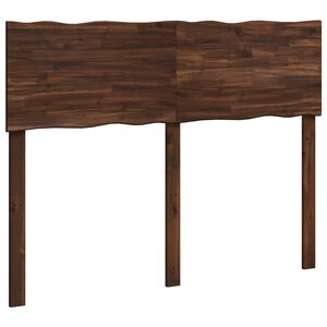 vidaXL S&auml;nggavel med levande kant ROSTOCK M&ouml;rkbrun 140 cm