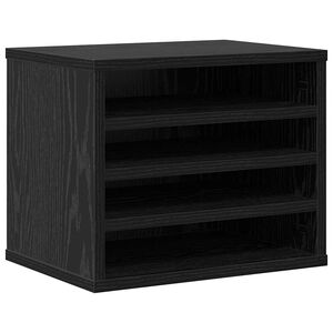 vidaXL Skrivbordsh&aring;llare Svart Ek 36 x 26 x 29,5 cm Konstruerat tr&auml;