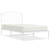 vidaXL S&auml;ngram med huvudgavel metall vit 100x200 cm