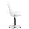 vidaXL Snurrbara matstolar 4 st vit konstläder