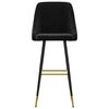 vidaXL Barstolar 2 st svart sammet
